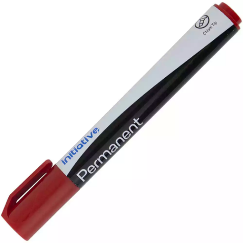 Picture of INITIATIVE PERMANENT MARKER CHISEL 5.0MM RED