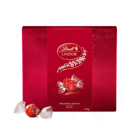 Picture of LINDT LINDOR MILK CHOCOLATE BALL GIFT BOX 150GM