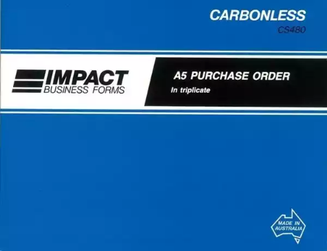 Picture of IMPACT PURCHASE ORDER BOOK A5 CARBONLESS TRIPLICATE