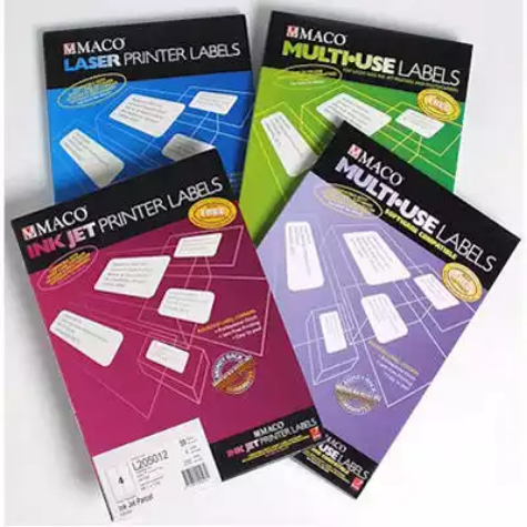 Picture of MACO LABELS LASER 14UP 99.1 X 38.1MM WHITE BOX 100