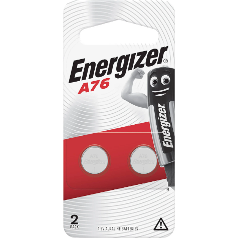 Picture of ENERGIZER A76 ALKALINE BUTTON BATTERIES 2 PACK