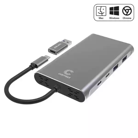 Picture of COMSOL USB-C DUAL 4K HDMI/DP MULTI-PORT UNIVERSAL ADAPTER BLACK