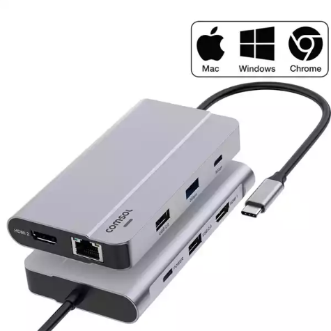 Picture of COMSOL USB-C DUAL HDMI MONITOR 9 PORT DOCKING STATION