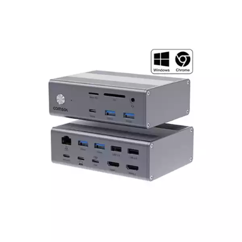 Picture of COMSOL USB-C DUAL MONITO 16 PORT DOCKING STATION GREY