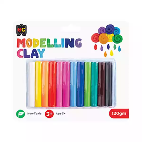 Picture of EDUCATIONAL COLOURS MODELLING CLAY 120G ASSORTED PACK 12