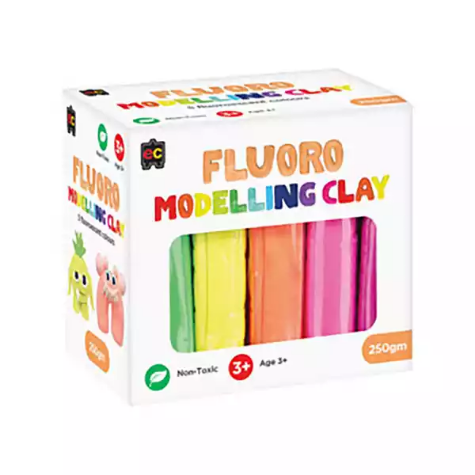 Picture of EDUCATIONAL COLOURS MODELLING CLAY FLURO 250G ASSORTED