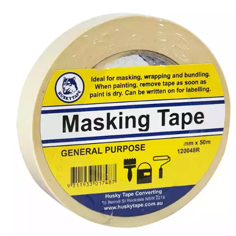 Picture of HUSKY MASKING TAPE 1220 GENERAL PURPOSE 18MM X 50M