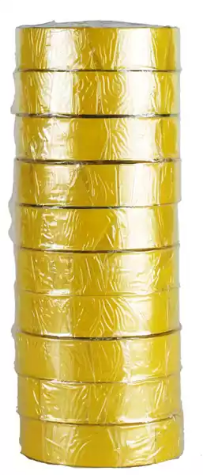 Picture of HUSKY PVC INSULATION TAPE 440 18MM X 20M YELLOW PACK 10