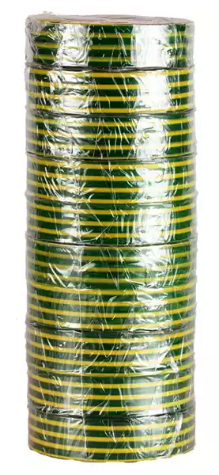 Picture of HUSKY PVC INSULATION TAPE 440 18MM X 20M YELLOW/GREEN PACK 10