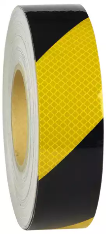 Picture of HUSKY REFLECTIVE TAPE CLASS 1 5015 48MM X 45M BLACK/YELLOW LEFT STRIPE