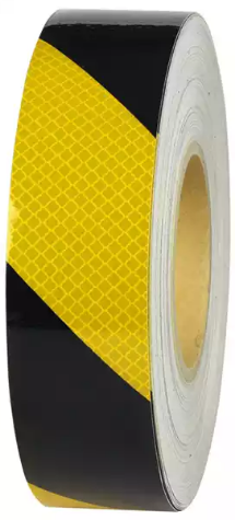 Picture of HUSKY REFLECTIVE TAPE CLASS 1 5015 48MM X 45M BLACK/YELLOW RIGHT STRIPE