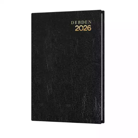 Picture of DEBDEN KYOTO 3333.P99 CARBON OFFSET DIARY WEEK TO VIEW A7 BLACK