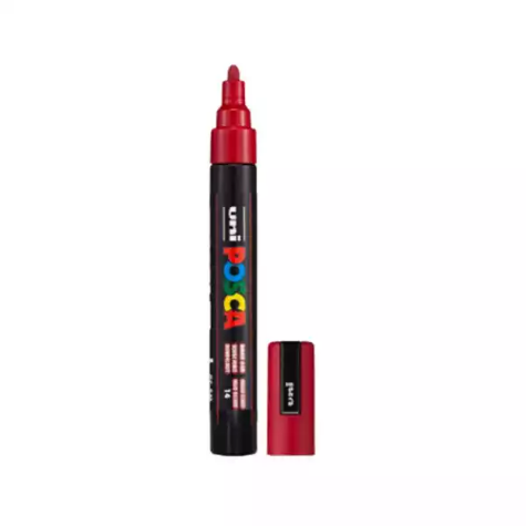 Picture of POSCA PC-5M PAINT MARKER BULLET MEDIUM 2.5MM DARK RED