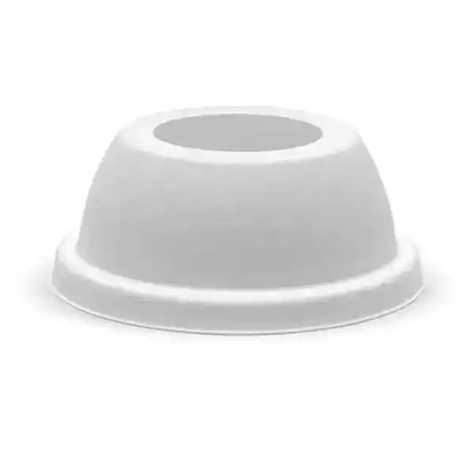 Picture of BIOPAK BIOCUP COLD PAPER LID PLANT FIBRE WIDE HOLE DOME 90MM WHITE PACK 46