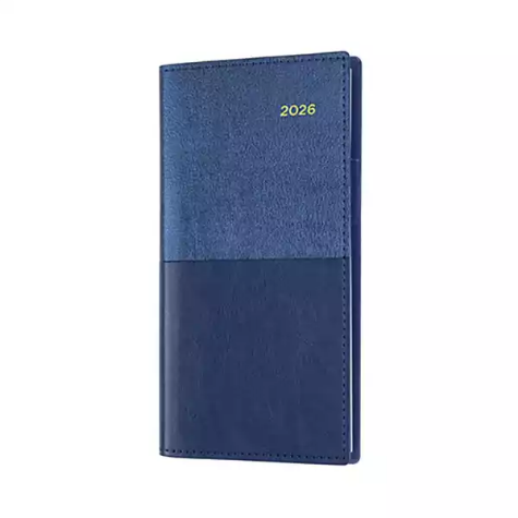 Picture of COLLINS VANESSA SLIMLINE 375.V59 DIARY WEEK TO VIEW B6/7 LANDSCAPE BLUE