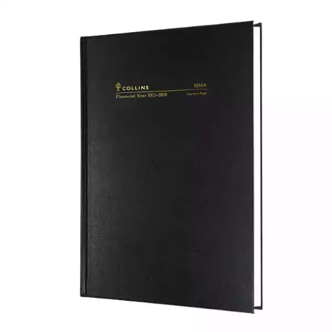 Picture of COLLINS 18M4.P99 FINANCIAL YEAR DIARY DAY TO PAGE A5 BLACK