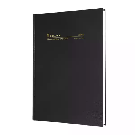 Picture of COLLINS 24M4.P99 FINANCIAL YEAR DIARY 2 DAYS TO PAGE A4 BLACK