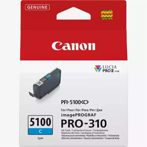 Picture of CANON PFI5100 INK CARTRIDGE CYAN