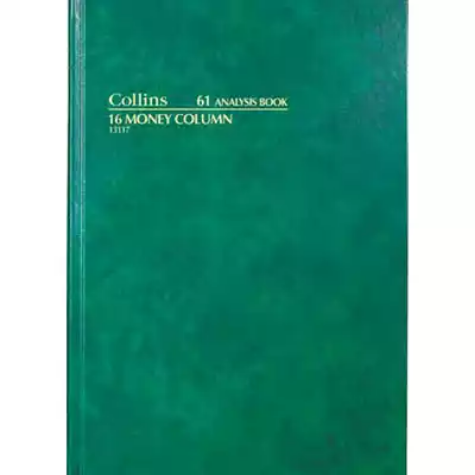 Picture of COLLINS 61 SERIES ANALYSIS BOOK 16 MONEY COLUMN 84 LEAF A4 GREEN