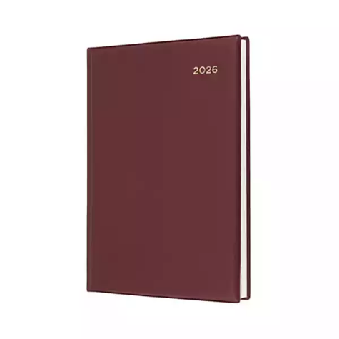 Picture of COLLINS BELMONT DESK 187.V78 DIARY DAY TO PAGE VIEW A5 BURGUNDY