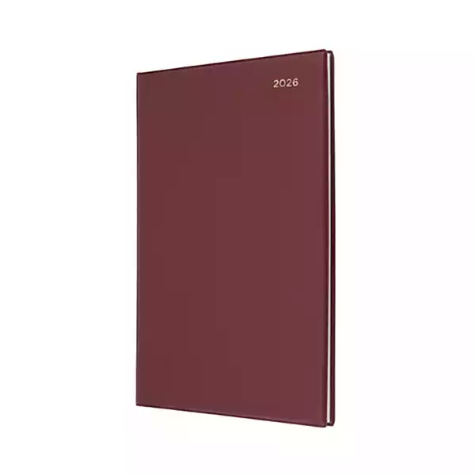 Picture of COLLINS BELMONT DESK 347.V78 DIARY WEEK TO VIEW A4 BURGUNDY