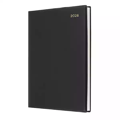 Picture of COLLINS BELMONT DESK QBA41.V99 DIARY DAY TO PAGE QUARTO BLACK