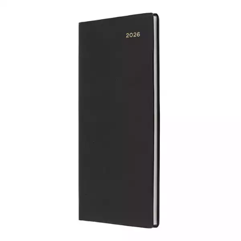 Picture of COLLINS BELMONT SLIMLINE 377P.V99 DIARY WEEK TO VIEW B6/7 BLACK