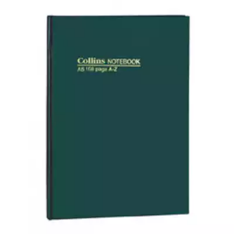 Picture of COLLINS CASEBOUND NOTEBOOK SHORT A-Z INDEX 168 PAGE A4 GREEN