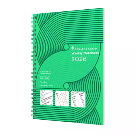 Picture of COLLINS COLPLAN 61.P52 DIARY WITH NOTES WEEK TO VIEW A5 GREEN