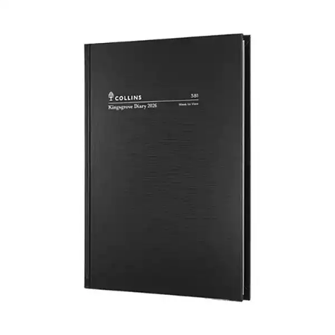 Picture of COLLINS KINGSGROVE 381.P99 DIARY WEEK TO VIEW A5 BLACK