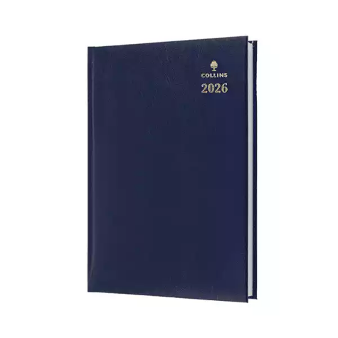 Picture of COLLINS STERLING 144.P59 DIARY DAY TO PAGE A4 NAVY BLUE