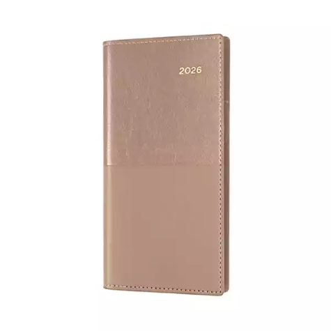 Picture of COLLINS VANESSA SLIMLINE 375.V49 DIARY WEEK TO VIEW B6/7 LANDSCAPE ROSE GOLD