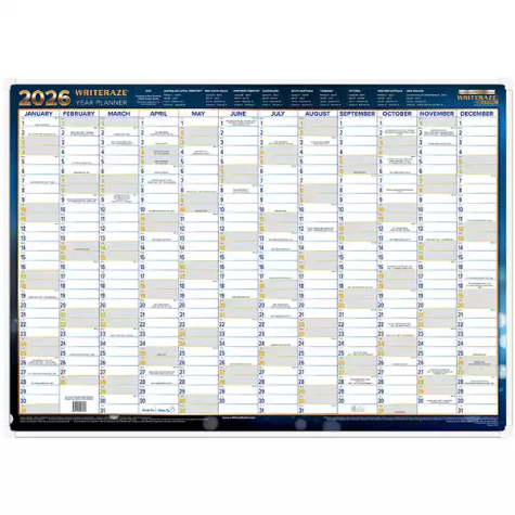 Picture of COLLINS WRITERAZE 11800 QC EXECUTIVE YEAR PLANNER FRAMED 700 X 1000MM