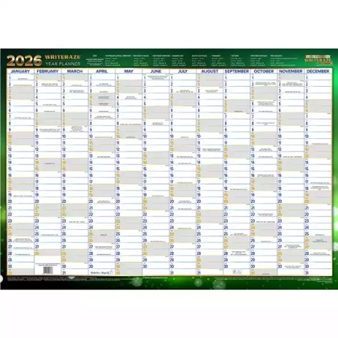 Picture of COLLINS WRITERAZE 11880 QC2 RECYCLED YEAR PLANNER 500 X 700MM