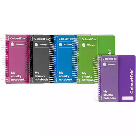 Picture of COLOURHIDE CHUNKY NOTEBOOK 400 PAGES 140 X 110MM ASSORTED