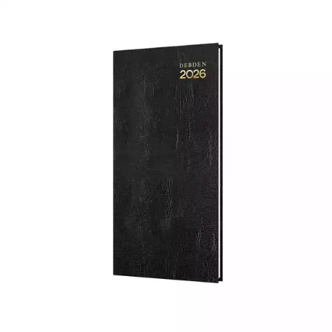 Picture of DEBDEN KYOTO SLIM 3601.P99 DIARY WEEK TO VIEW B6/7 BLACK