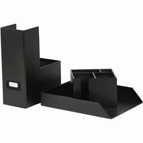 Picture of ESSELTE PREMIUM DESK ACCESSORIES PACK BLACK