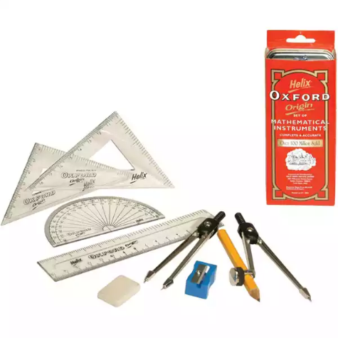 Picture of HELIX OXFORD ORIGIN MATH SET RED