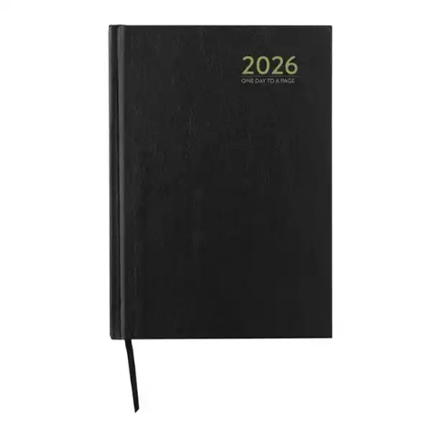 Picture of CUMBERLAND 51ECBK CASEBOUND DIARY DAY TO PAGE A5 BLACK