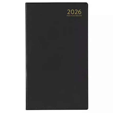 Picture of CUMBERLAND 63PBK SLIM POCKET DIARY VERTICLE WEEK TO VIEW A6 BLACK