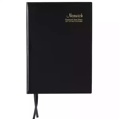 Picture of CUMBERLAND NORWICH FINANCIAL YEAR DIARY WEEK TO VIEW A4 BLACK