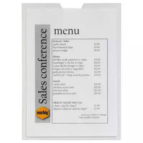 Picture of MARBIG CARD HOLDER TOP OPENING A6 CLEAR PACK 10