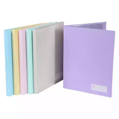 Picture of MARBIG DISPLAY BOOK NON-REFILABLE 20 POCKET A4 PASTEL ASSORTED