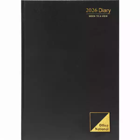 Picture of OFFICE NATIONAL 47ECPBKON DIARY WEEK TO VIEW A4 BLACK