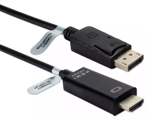 Picture of BLUPEAK 3M DISPLAYPORT MALE TO HDMI MALE CABLE (LIFETIME WARRANTY) - DP TO HDMI ONLY