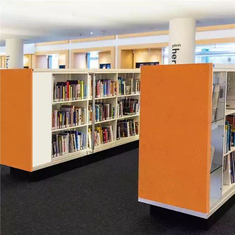 Picture of VISIONCHART BAY END LIBRARY PANEL PINBOARD 680 X 1525 X 50MM AUTEX COLOURS