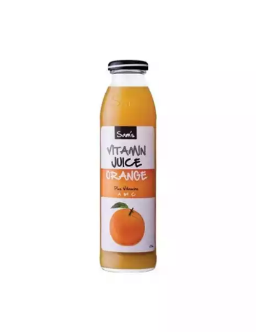 Picture of SAMS VITAMIN JUICE ORANGE GLASS BOTTLE 375ML CARTON 12