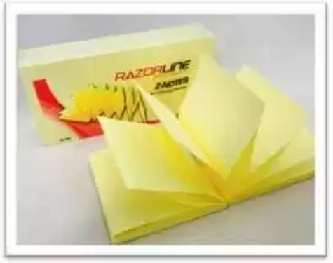 Picture of RAZORLINE NOTES YELLOW 76X76 POP-UP PACK 6