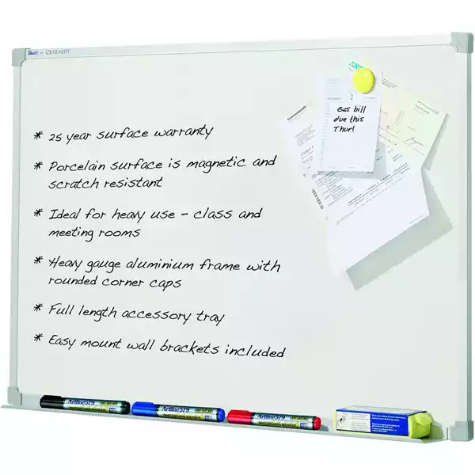 Picture of QUARTET PENRITE PORCELAIN WHITEBOARD MAGNETIC 900 X 1200MM