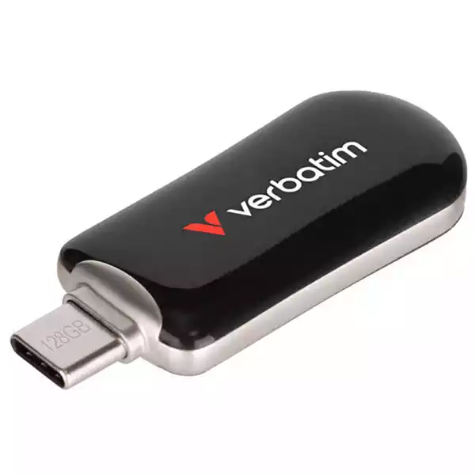 Picture of VERBATIM PLECTRA USB-C FLASH DRIVE 128GB BLACK